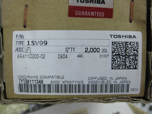1SV99 V99 Original Toshiba TO-92 5pcs/lot