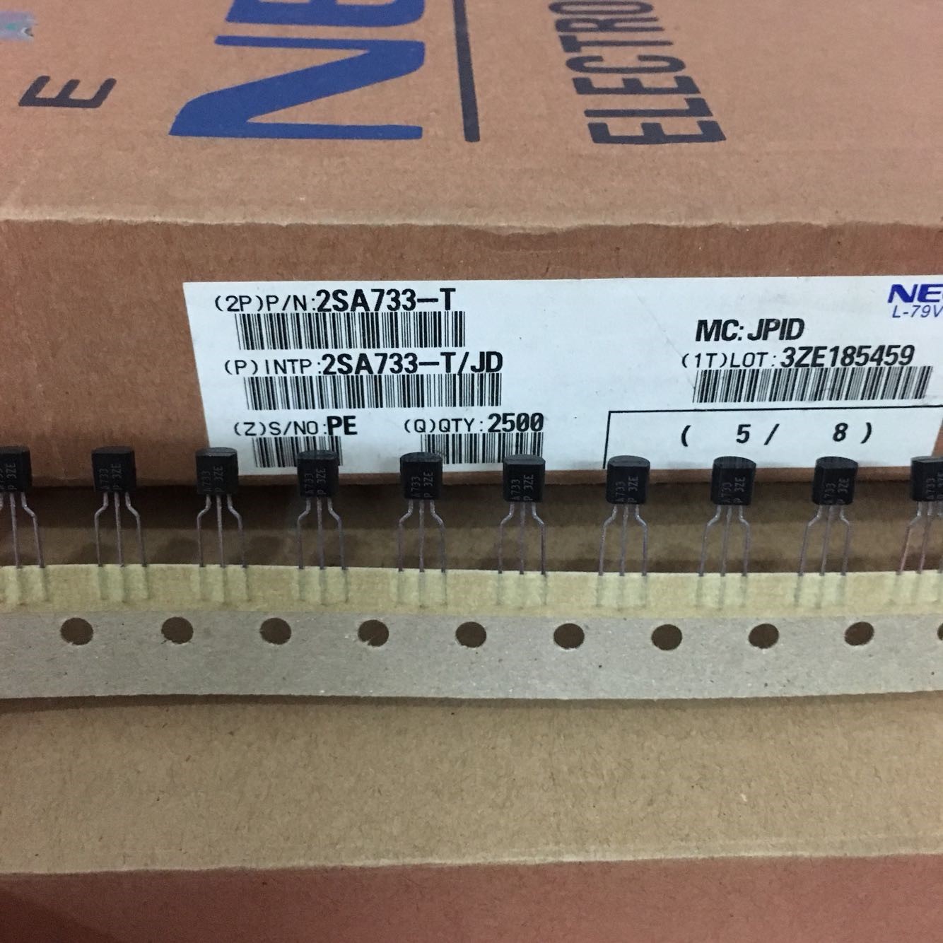 2SA733-T A733 Original NEC TO-92 5pcs/lot
