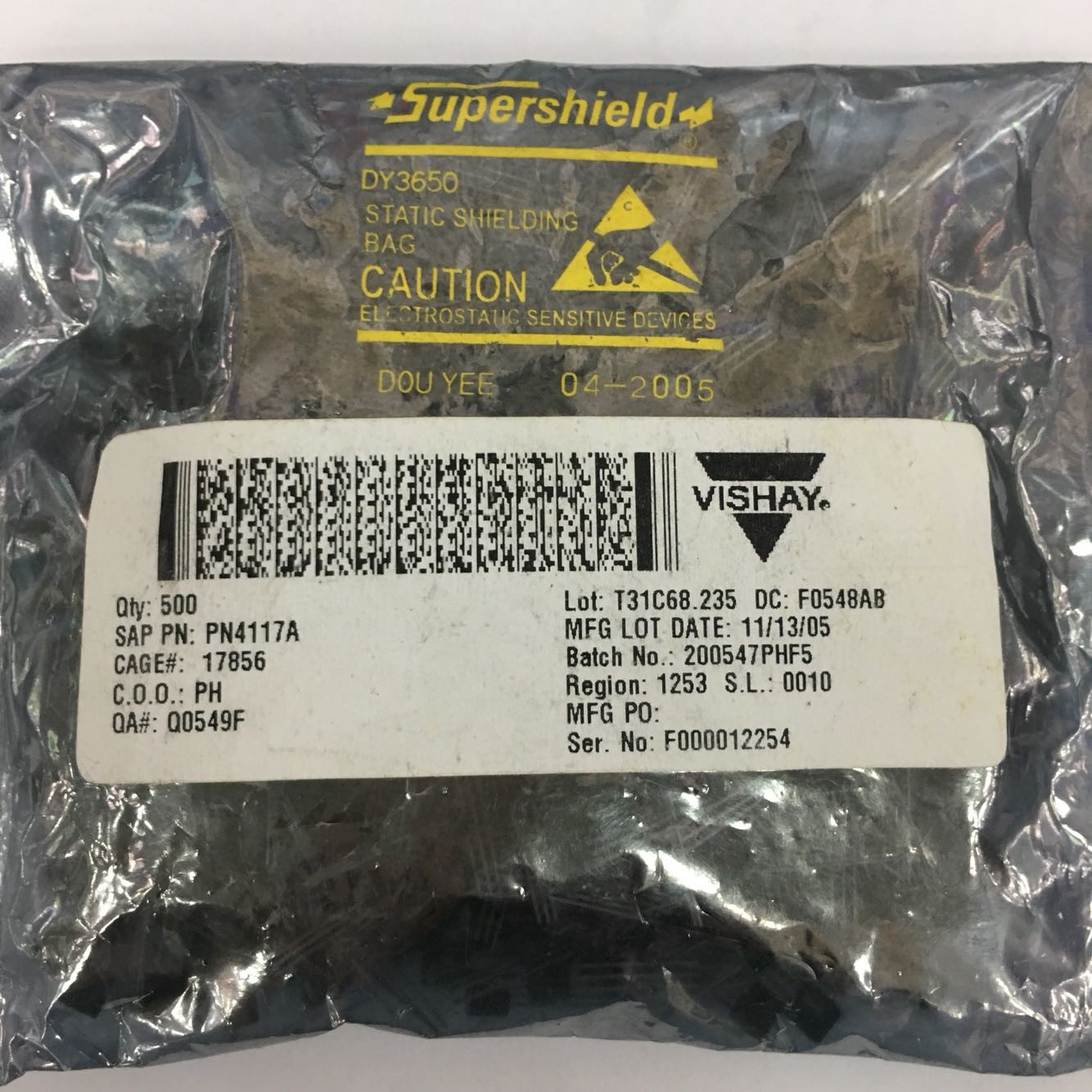 PN4117A Original VISHAY TO-92 5pcs/lot