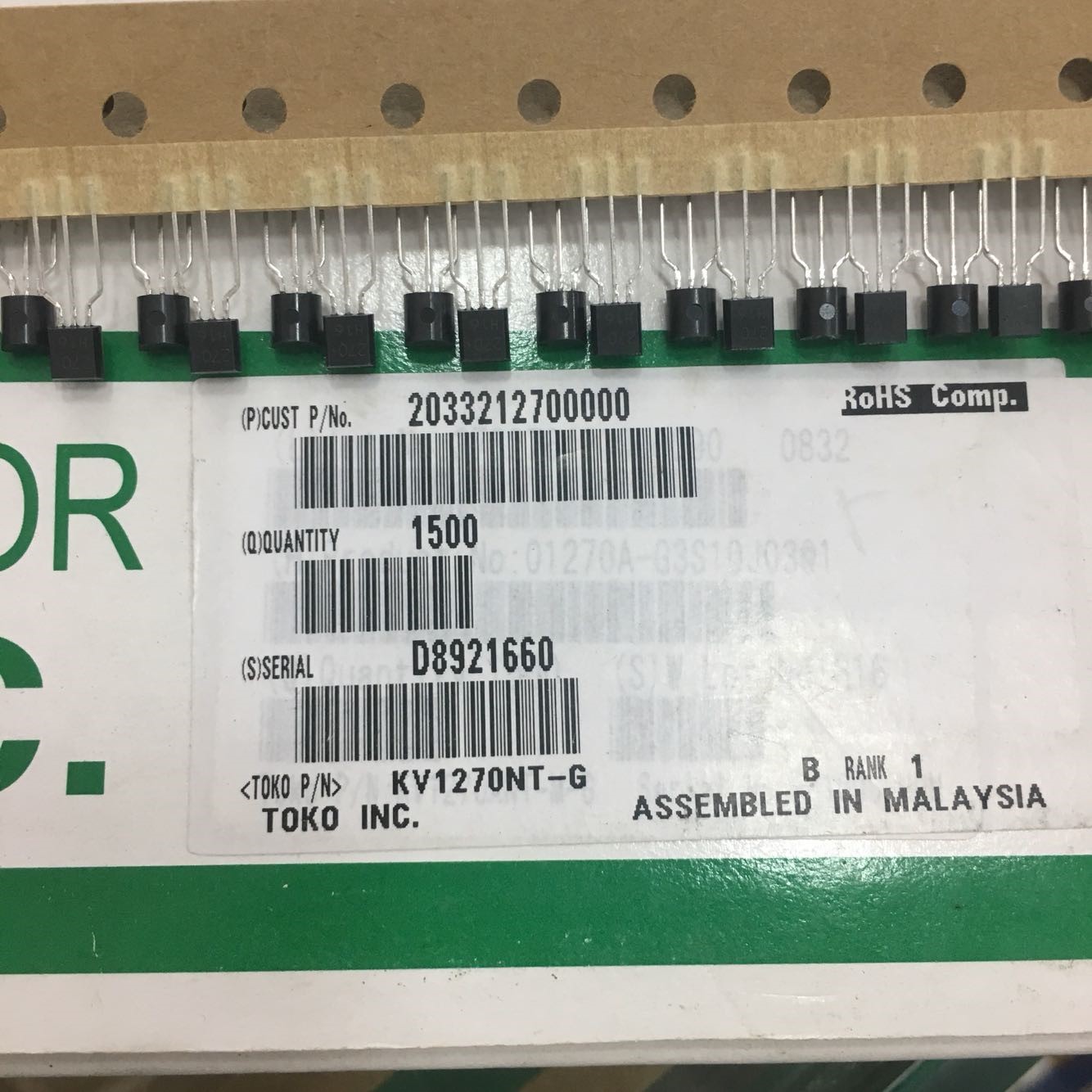 KV1350NT KV1520NT KV1555NT Original TOKO TO-92 5pcs/lot