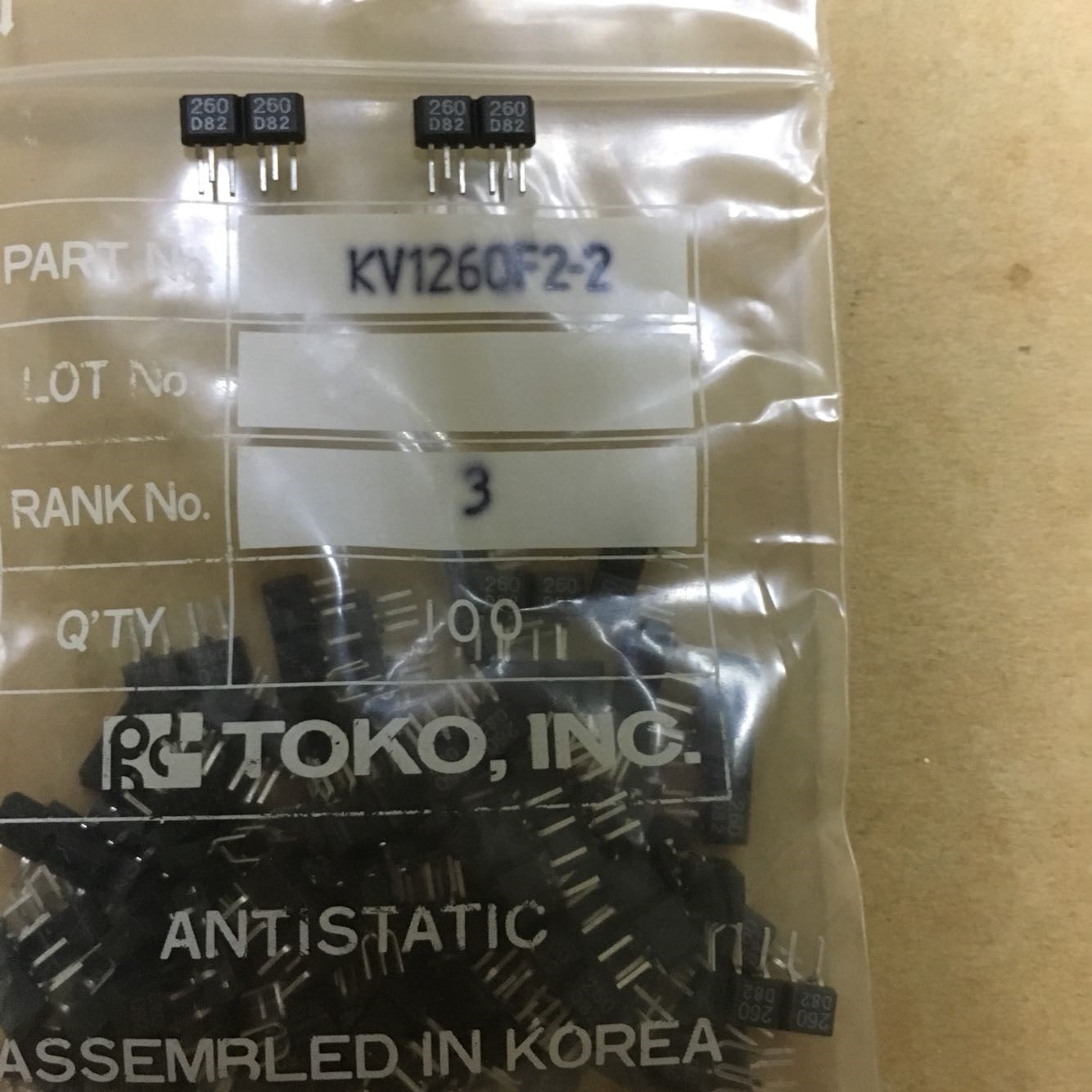 KV1260F2-2 260 Original TOKO TO-92 5pcs/lot