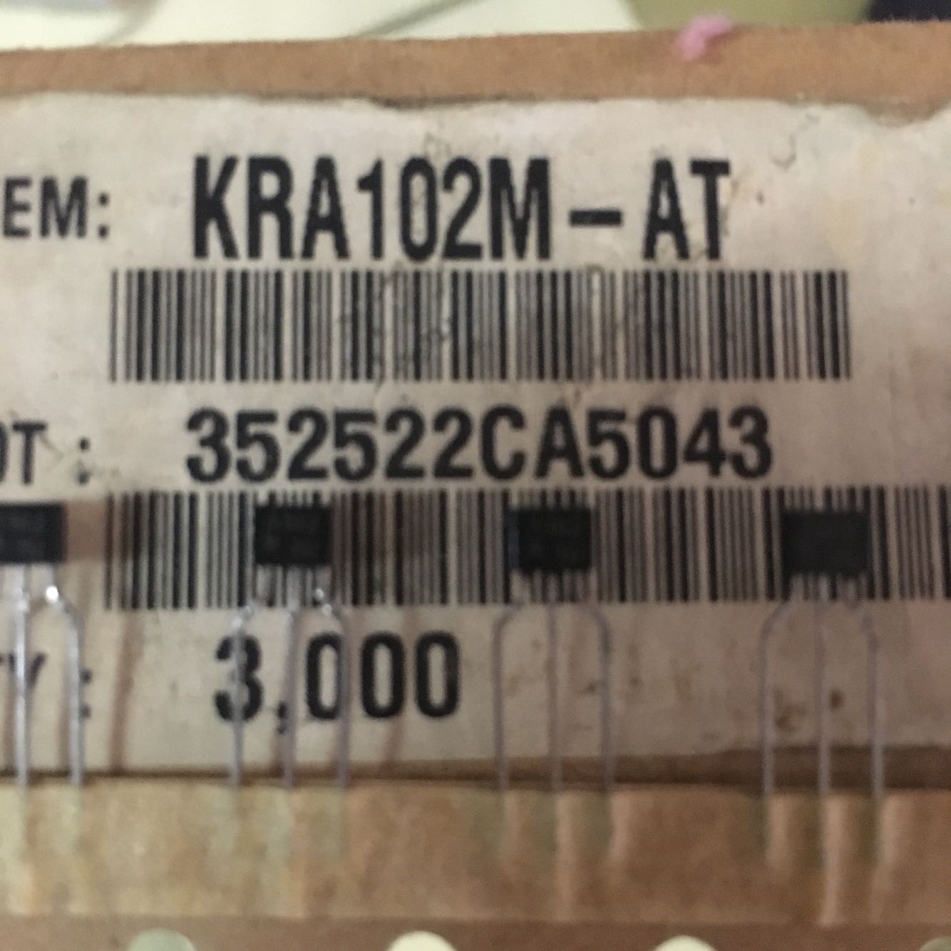 KRA102M A102M Original TO-92S BJT 5pcs/lot