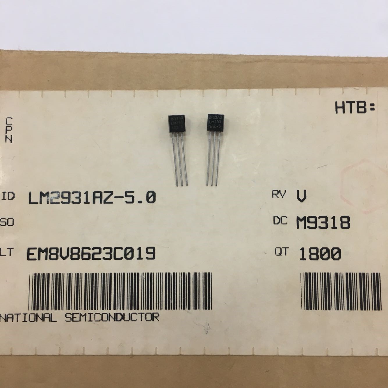 LM2931AZ-5.0 LM2931Z-5.0 Original 国半 TO-92 5pcs/lot