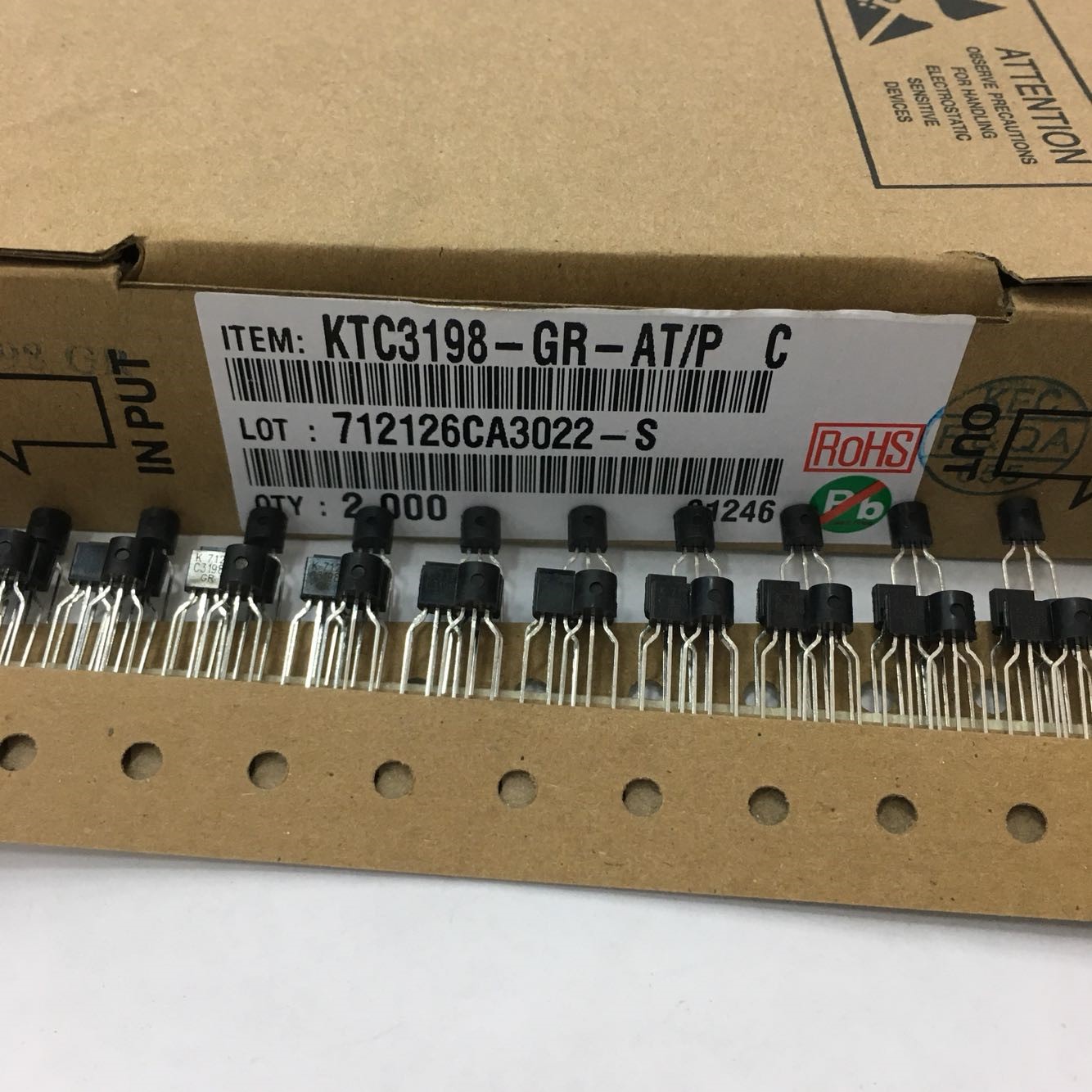 KTC3198-GR-AT/P C3198GR KTA1266-GR-AT/P A1266GR Original KEC TO-