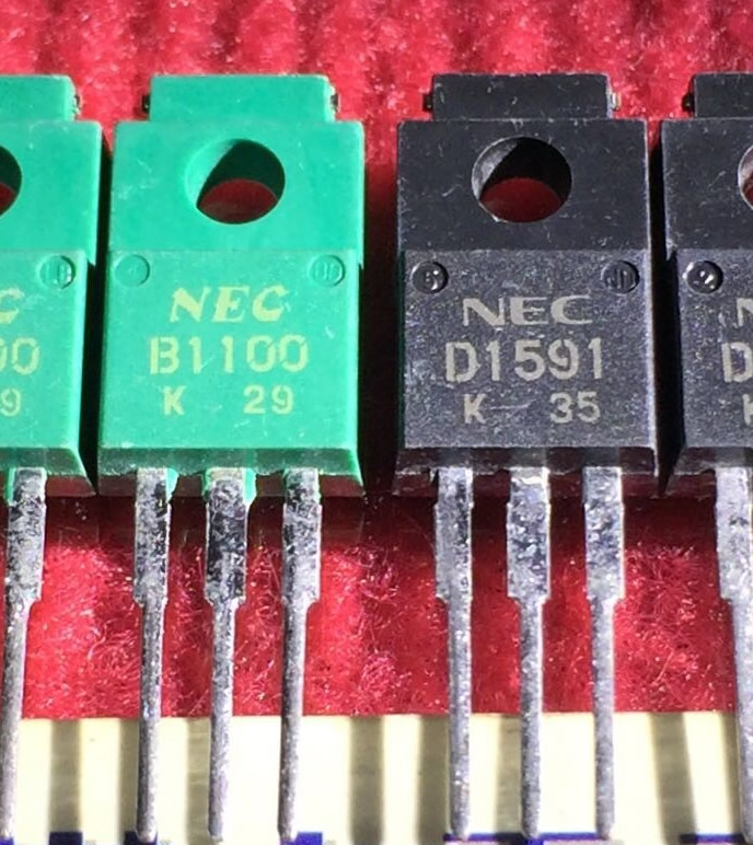 2SB1100 2SD1591 B1100 D1591 1black 1green pair