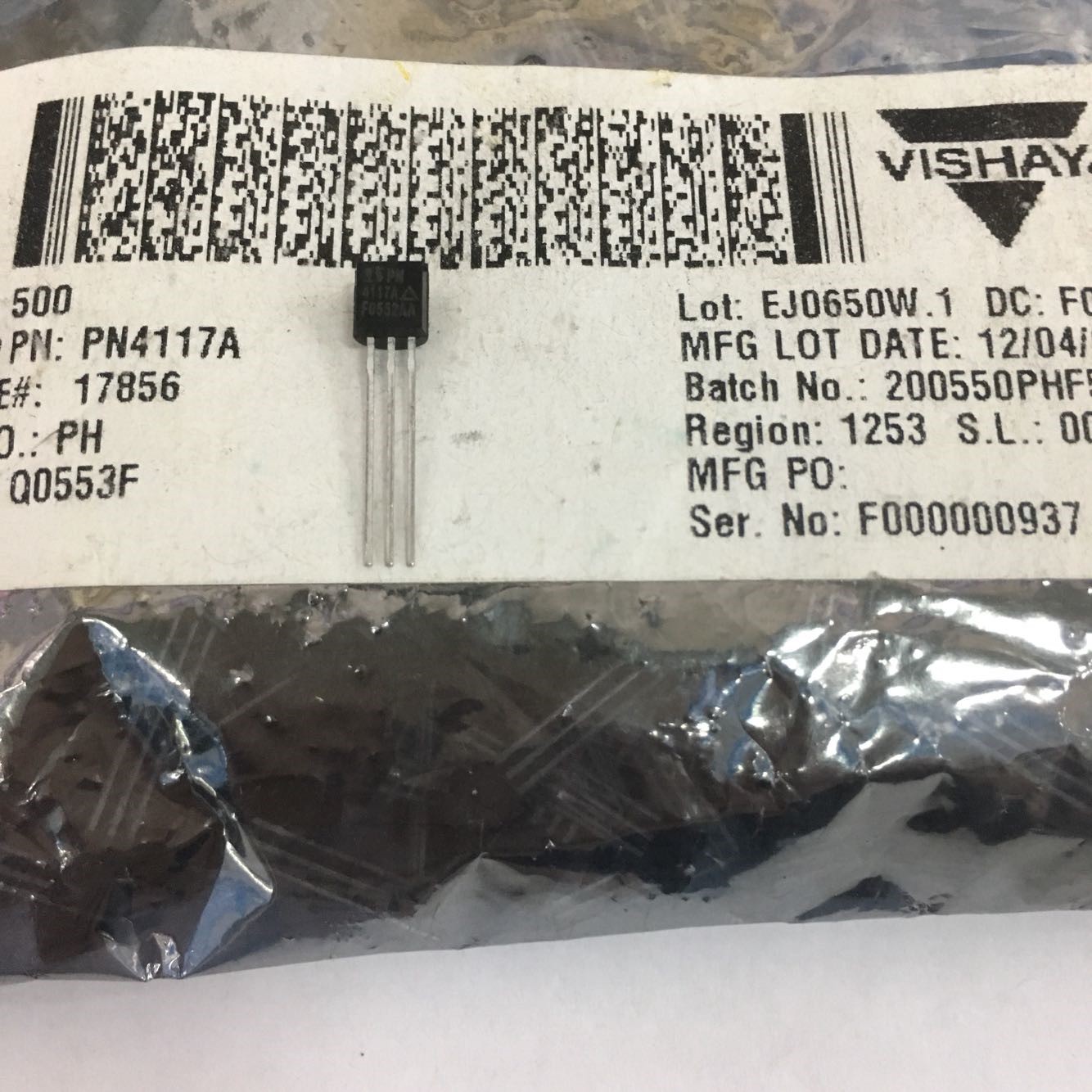 PN4117A Original VISHAY TO-92 5pcs/lot